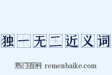 独一无二近义词是什么意思的图片